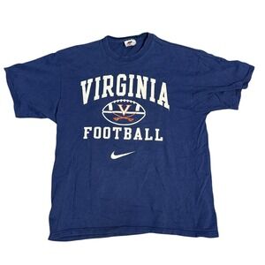 Vintage Virginia Cavaliers Shirt Mens Large Blue NCAA Football Nike USA 90s